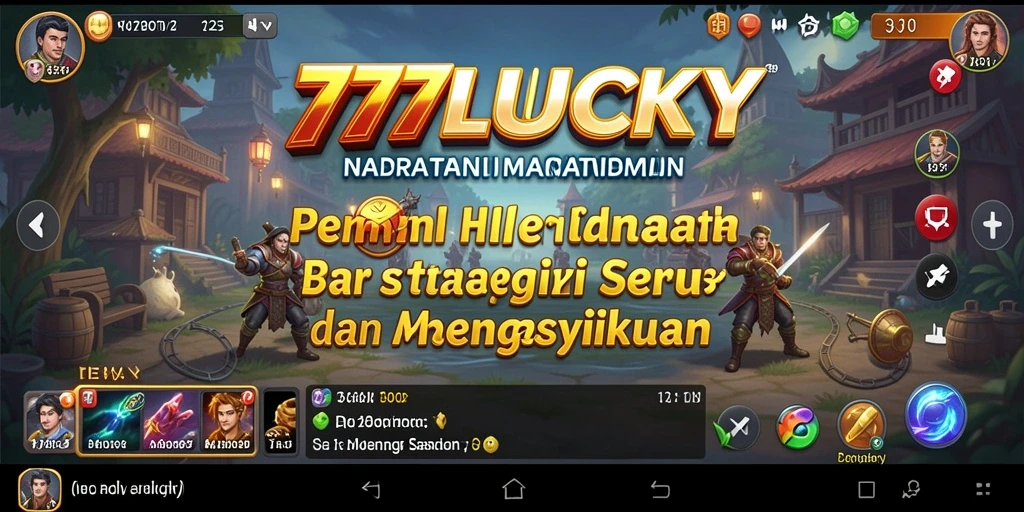 Tangkapan layar permainan 777LUCKY menampilkan aksi strategi yang seru.