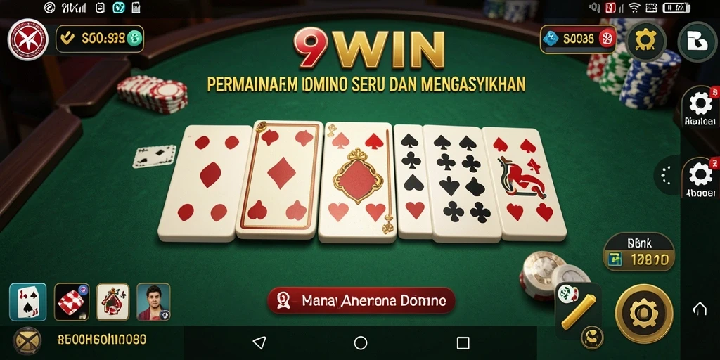 Tampilan gameplay yang seru dalam permainan Domino 9WIN.