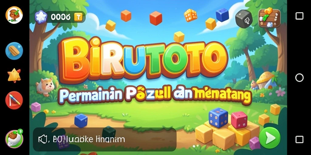 Screenshot gameplay BIRUTOTO menampilkan teka-teki yang menantang.