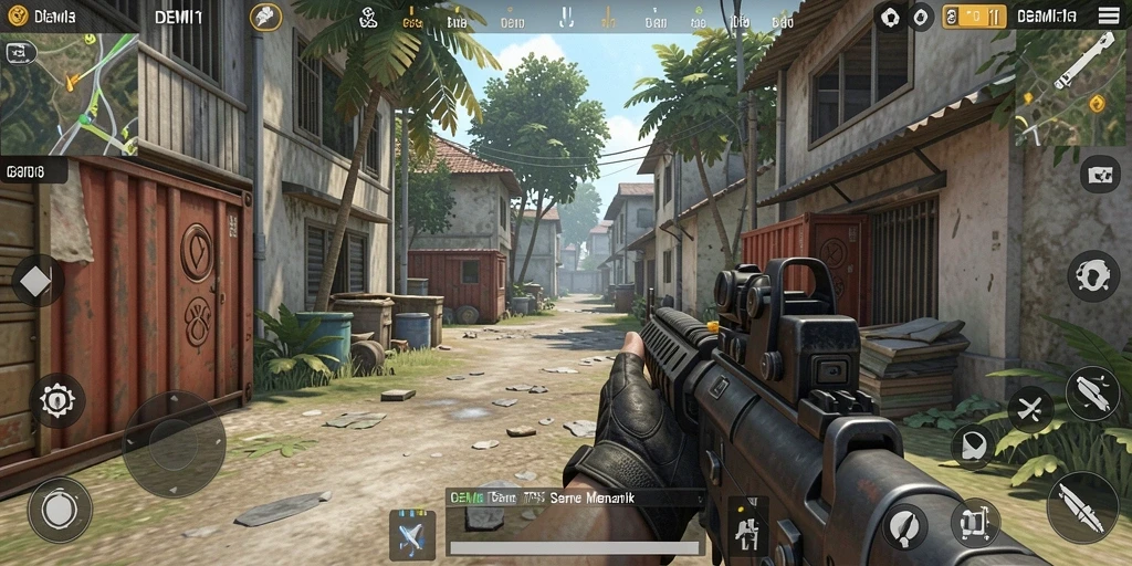 Gameplay action-packed dalam DEMI11 menunjukkan pertempuran seru.