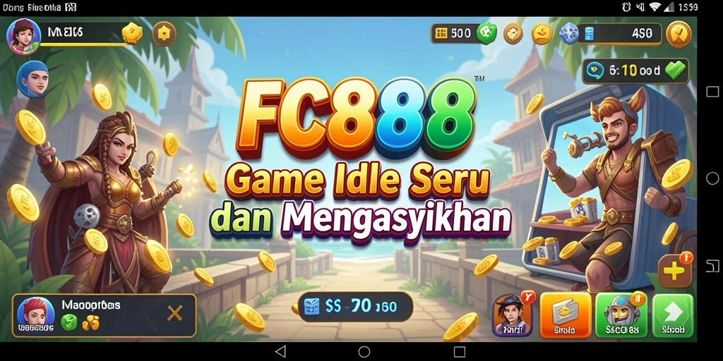 Tampilan gameplay FC888 yang menarik dengan karakter yang beraksi.