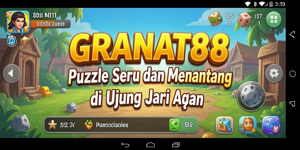 Tampilan gameplay seru dari GRANAT88 menampilkan tantangan puzzle.