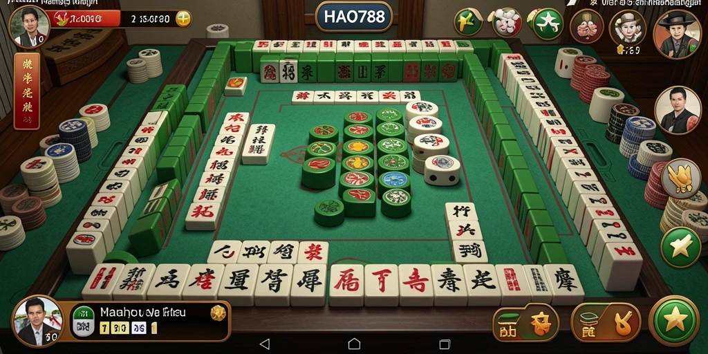 Tampilan gameplay Mahjong HAO788 dengan desain yang menarik.