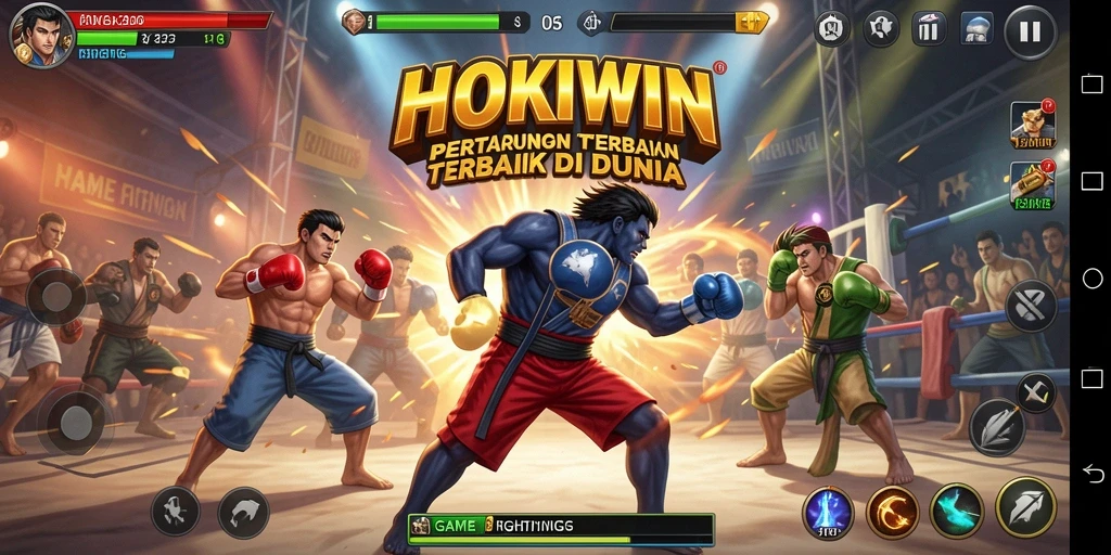 Screenshot HOKIWIN menampilkan pertarungan seru dengan grafis menawan.