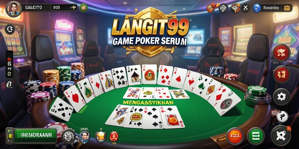 Tampilan menarik saat bermain Poker di LANGIT99.