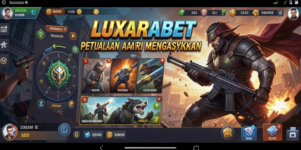 Tampilan mendebarkan dari gameplay LUXARABET yang penuh aksi.