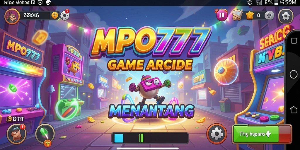 Screenshot utama MPO777 menampilkan gameplay Arcade yang intens dan menghibur.