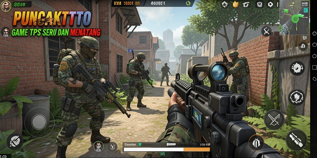 Screenshot PUNCAKTOTO dengan gameplay TPS yang mendebarkan.