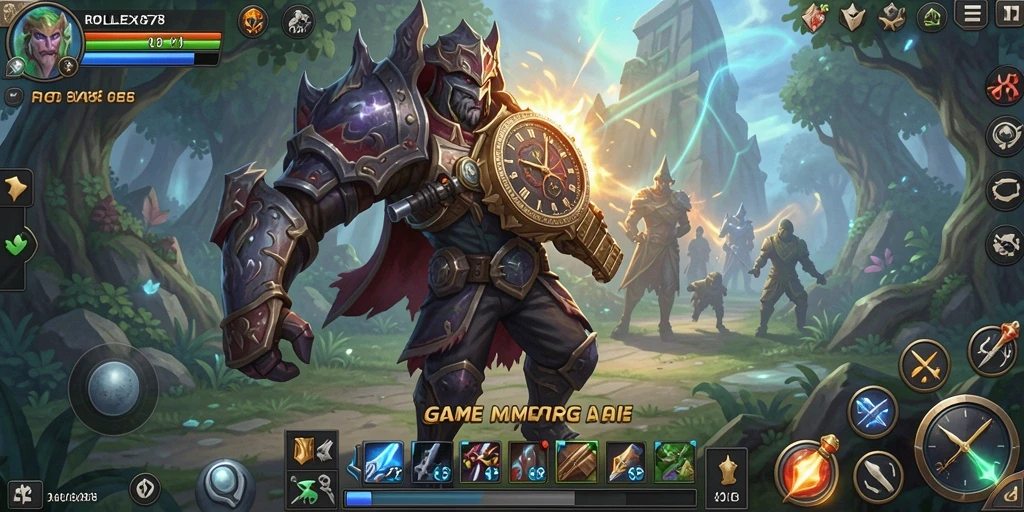 Tangkapan layar utama menunjukkan aksi seru dalam gameplay RPG di ROLEX878.