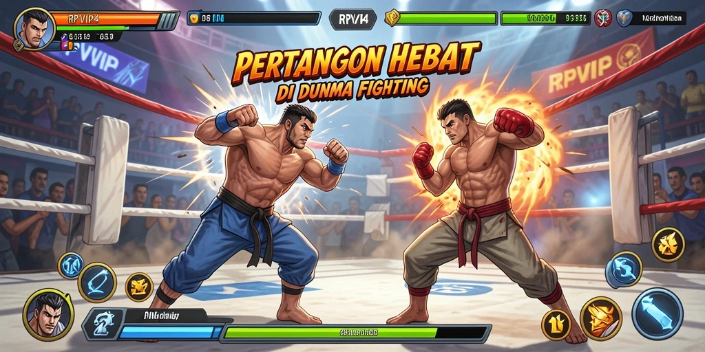 Gameplay RPVIP4 menampilkan pertarungan seru dan karakter unik.