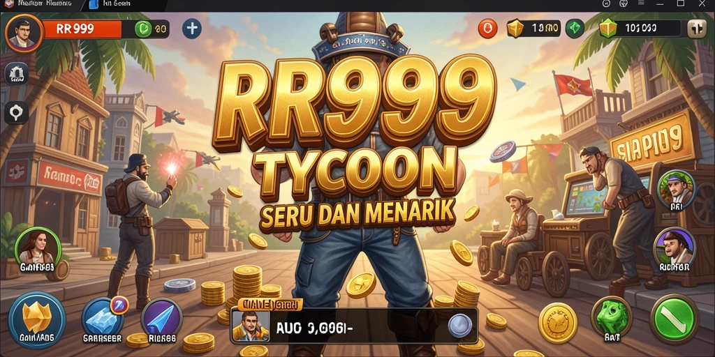 Screenshot gameplay RR999 menampilkan pengelolaan bisnis yang dinamis.