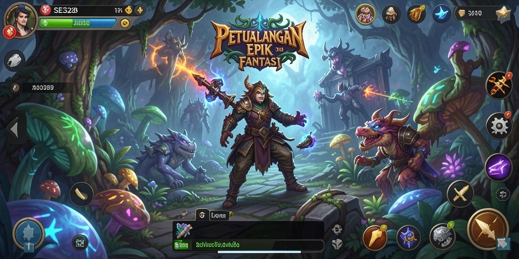 Tampilan gameplay SE328 yang menampilkan pertarungan epik RPG.