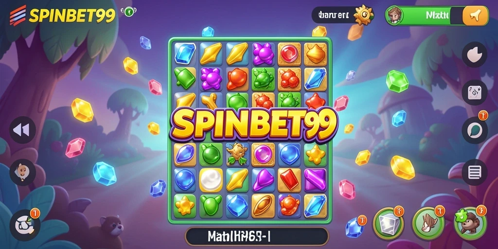 Tampilan menarik dari gameplay SPINBET99 dalam misi Match-3.