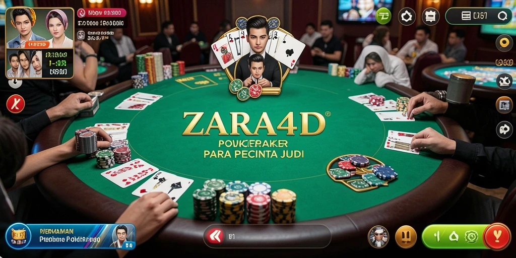 Tampilan gameplay seru ZARA4D dengan berbagai mode Poker.